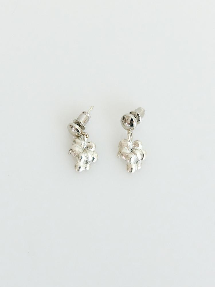 SILVER GRAPE EARRINGS