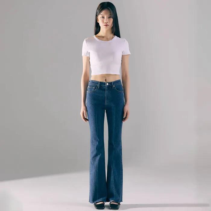 [임현주 착용]SLIM FIT BOOTS CUT DENIM PT (INDIGO)