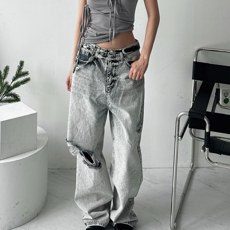 라뮤이 wide vintage denim (1color)