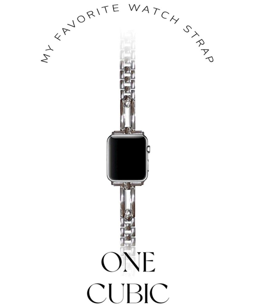 [신상할인] 원 큐빅 슬림 스트랩 / 애플워치 메탈 심플 워치스트랩 케이스 메탈스트랩 큐빅스트랩 미니멀 당일출고
