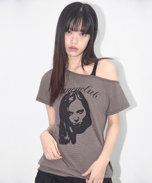 미스틱 원 숄더 티 (BROWN) F25QB107