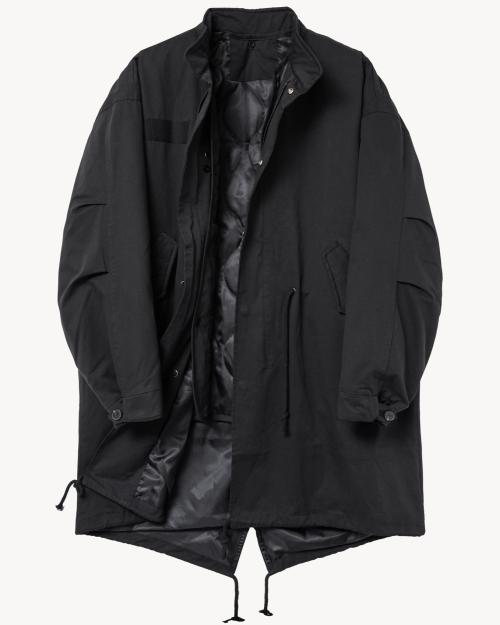 피쉬테일 패딩 파카 (BLACK)