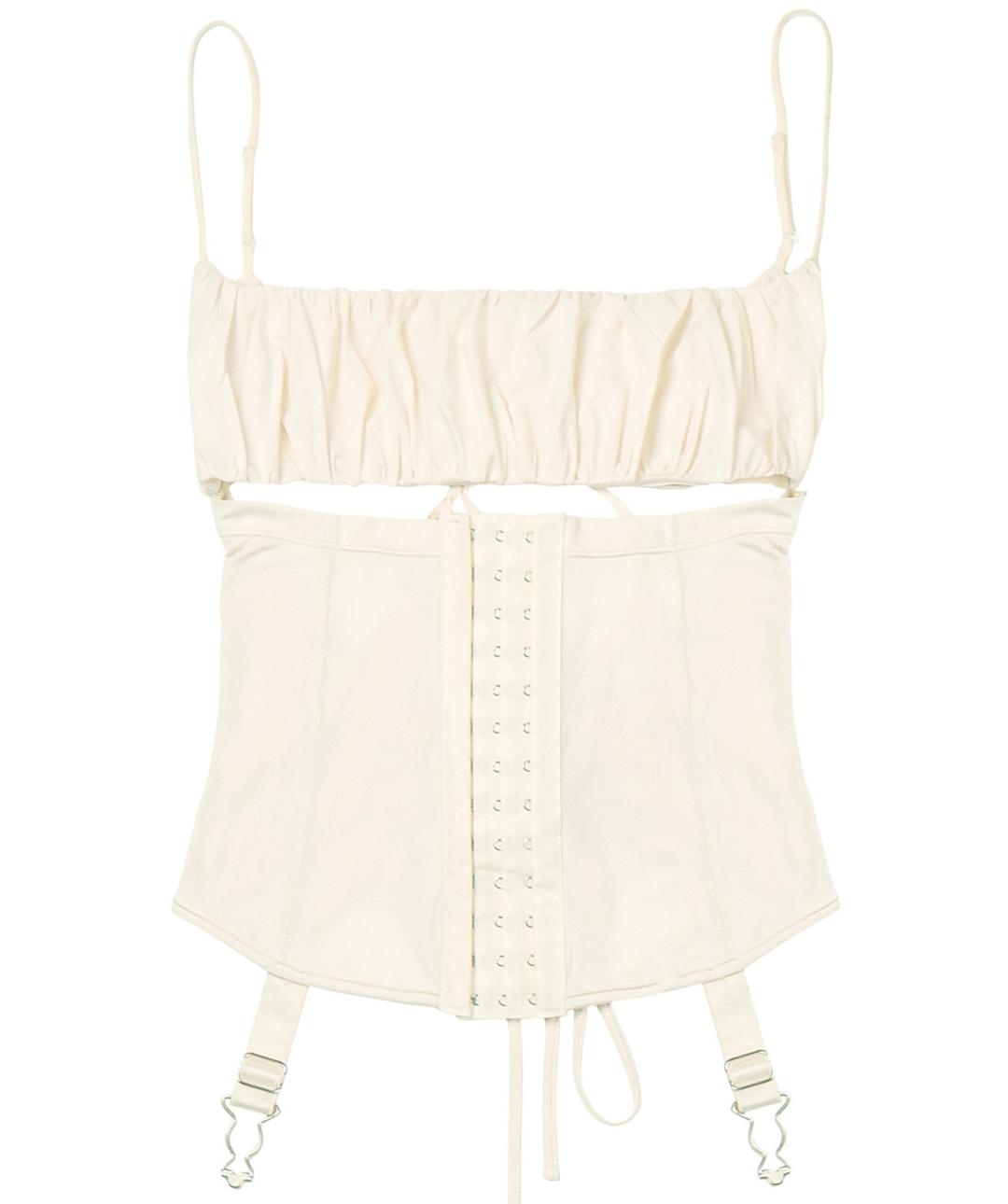 Lace-up corset top (Ivory)