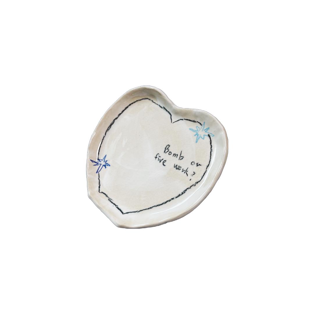 Heart Bombs or Firework? plate (Blue or Black)