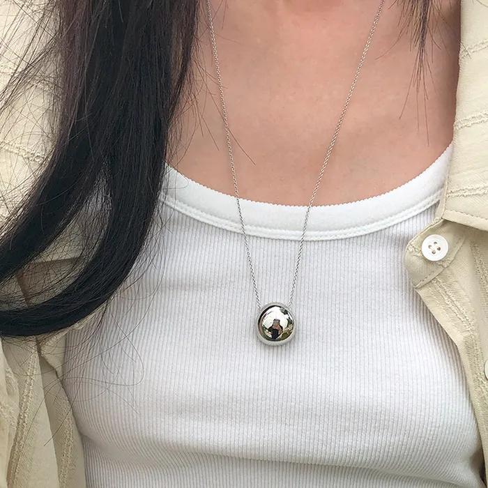 [MD pick][이시영,태연착용]Pebble pendant Long Necklace