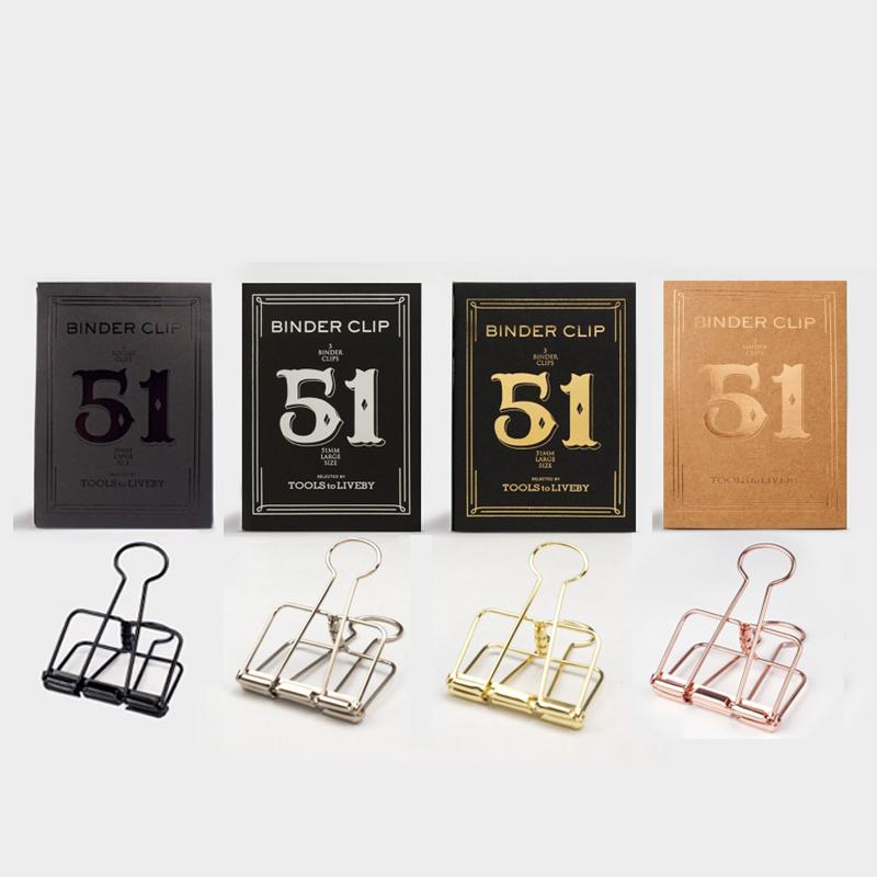 [툴스투리브바이 클립]51 BINDER CLIP BL/GD/SI/RS