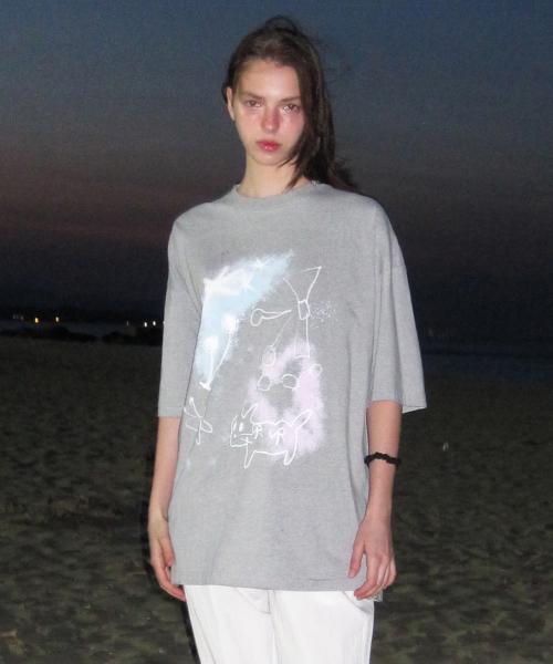 PARK OVERSIZED T-SHIRT_MELANGE GREY_LC251TS15MG