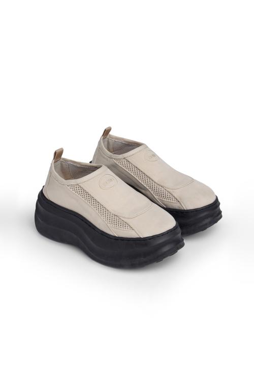 DEINET FLATFORM SNEAKERS IN BEIGE