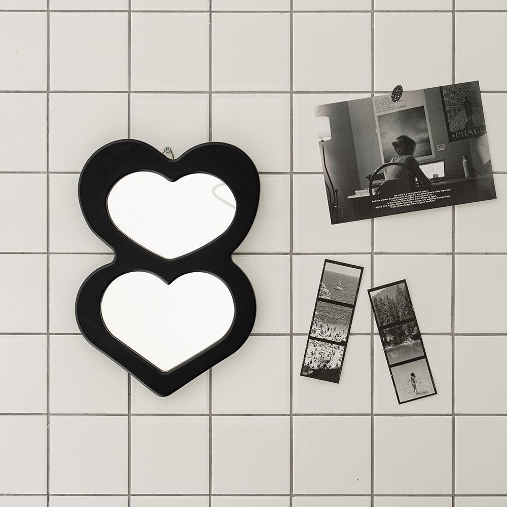 [선물추천] NEW 하트 미니 벽거울 (블랙)