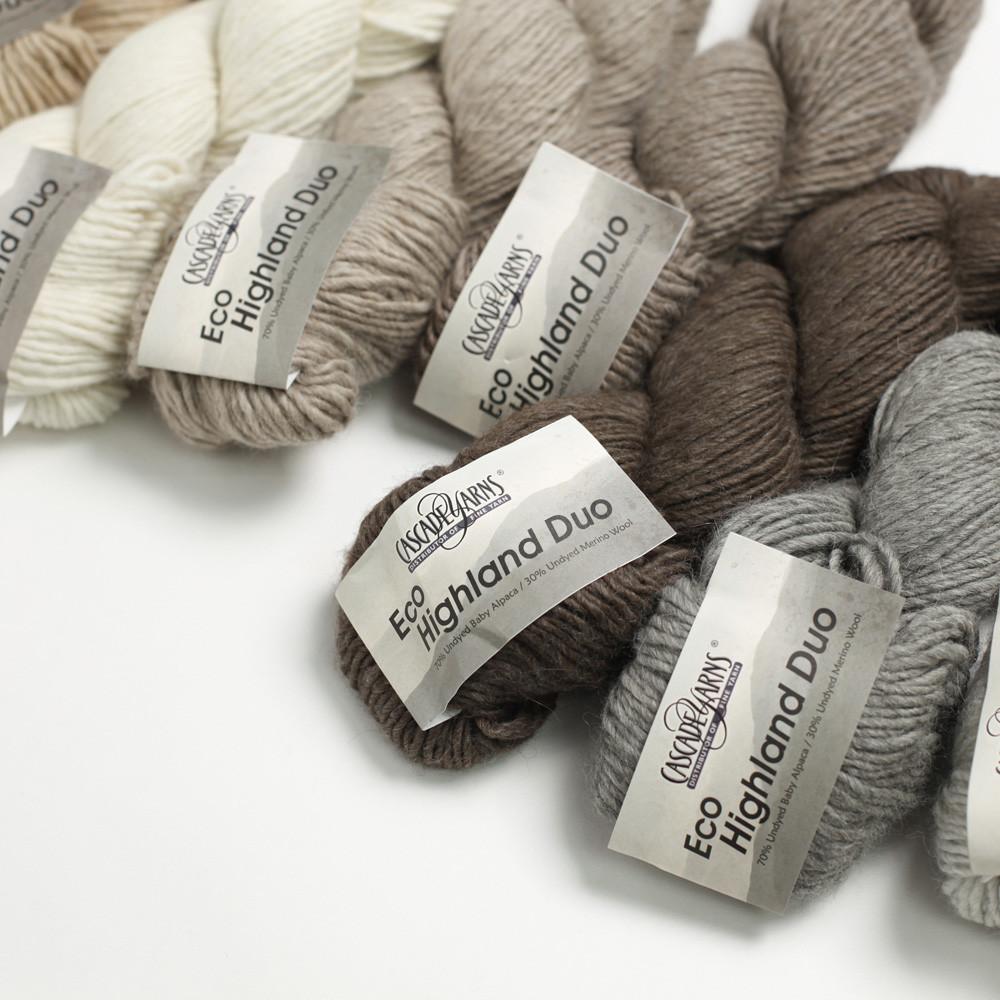 에코 하이랜드 듀오 캐스케이드 까슬거림 없는 고품질 베이비 알파카 메리노울 혼방 로빙사