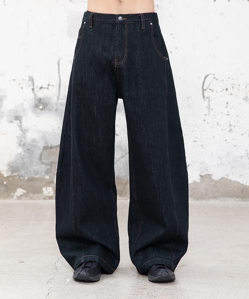 루보 트위스트 데님 팬츠 [논페이드 딥 인디고]