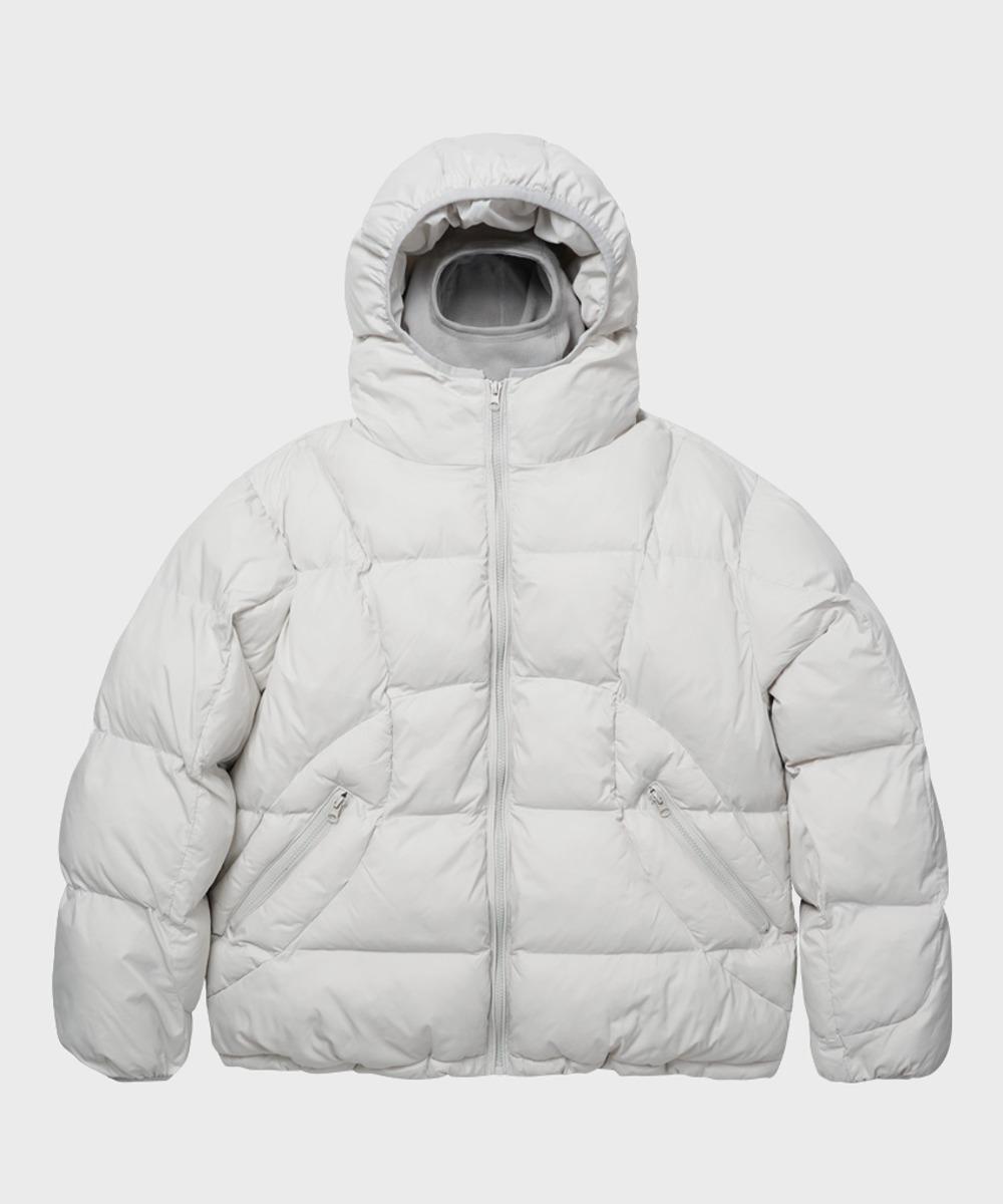 [12/26예약배송] 바라클라바 푸퍼 후드 패딩 [라이트 그레이]