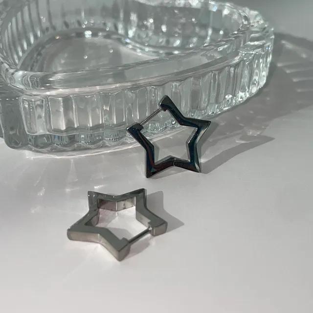 써지컬스틸 y2k 별 링 피어싱 스타 피어싱 (실버)