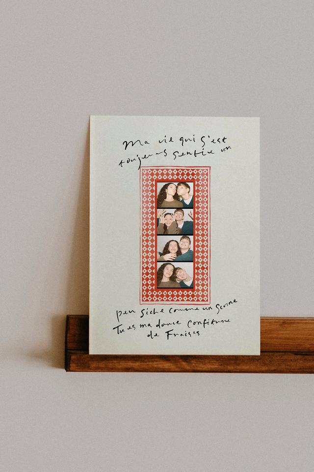 4Cut Paper Photo Frame (Red Pattern)
