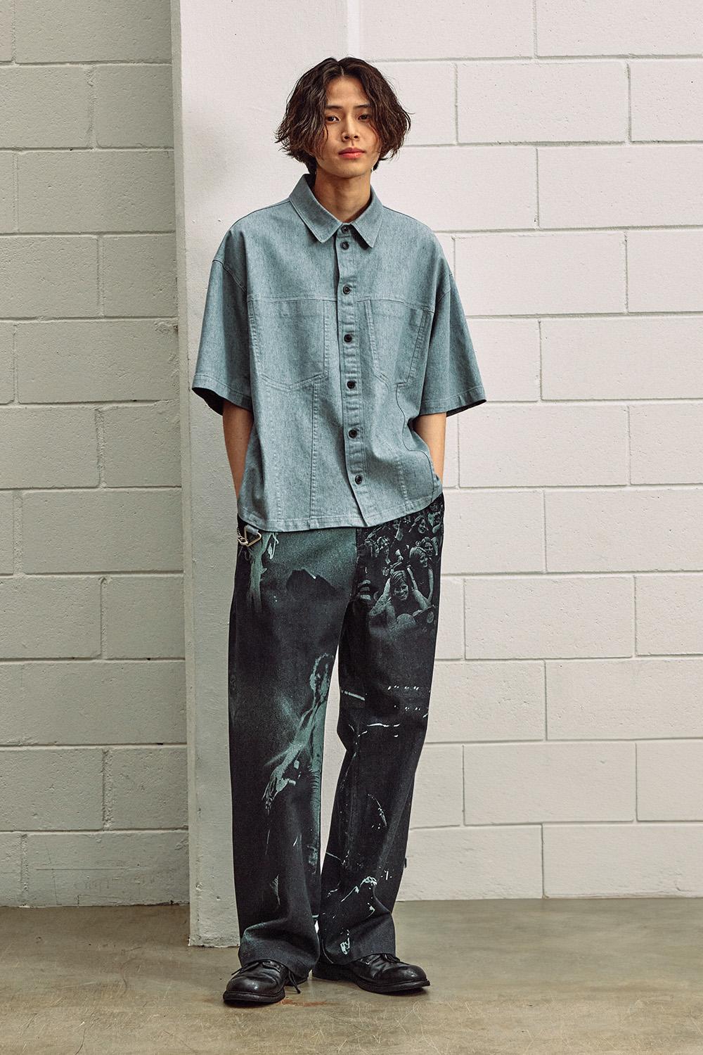 스네어 셔츠 콘크리트 블루