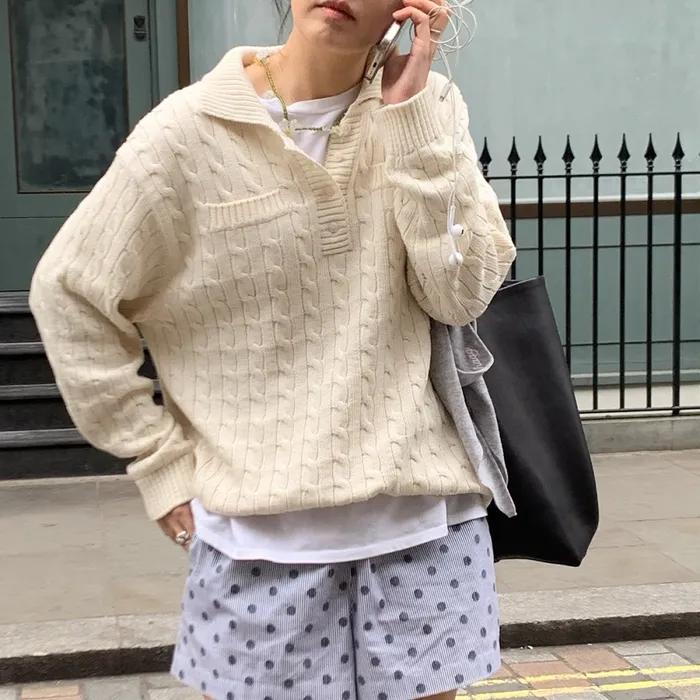 a british cable knit (ecru)