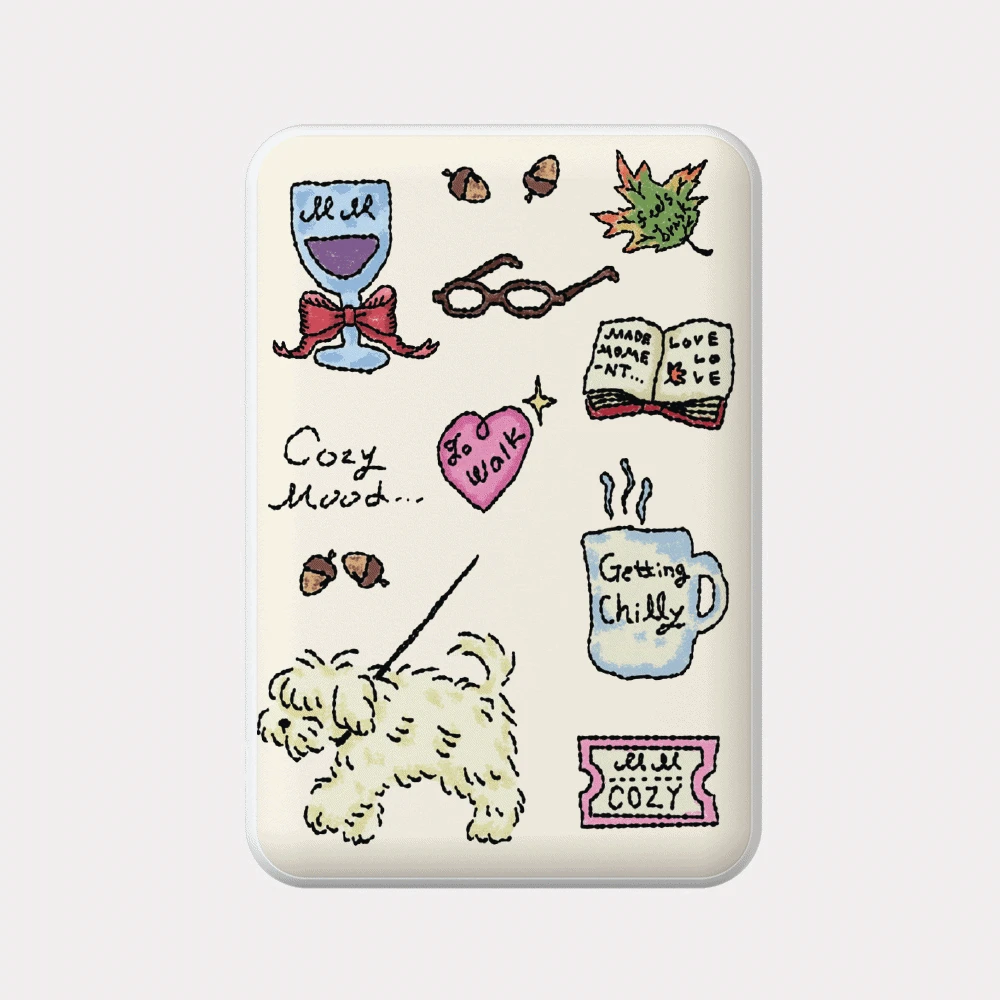 cozy drawing pattern 디자인 [맥세이프 보조배터리]