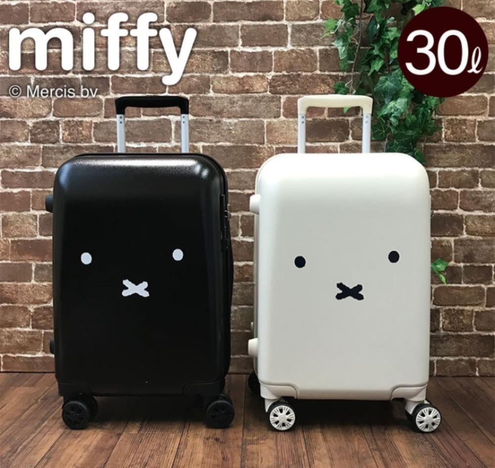 시후레 하비타스 미피 기내용 소형 하드 캐리어 HAP2249-48 화이트 블랙