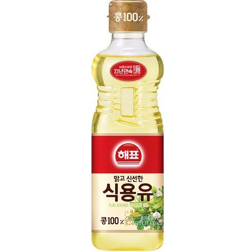 해표 맑고 신선한 식용유, 900ml, 1개 - 대두유 (콩기름) | 쿠팡