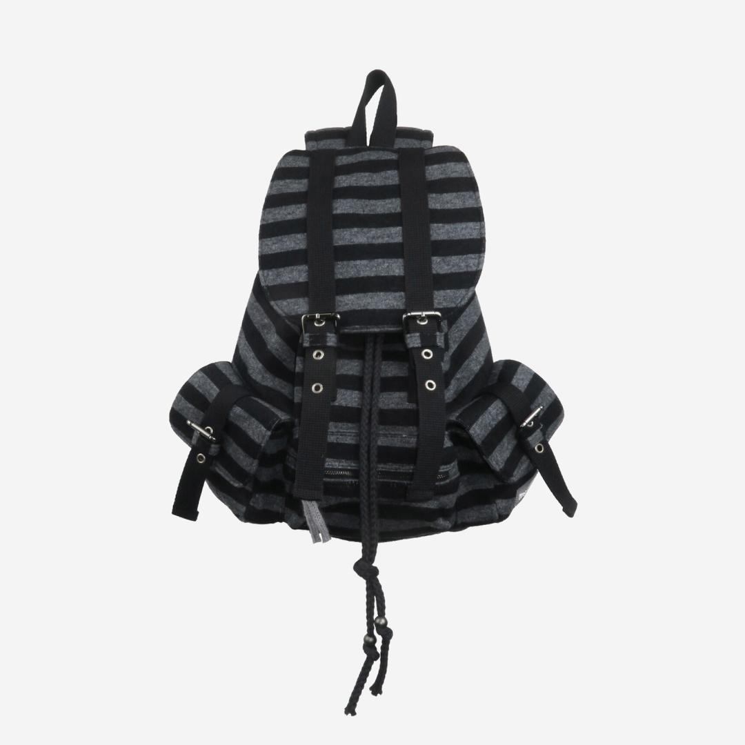 Tense Dance Wool Stripe Backpack Black