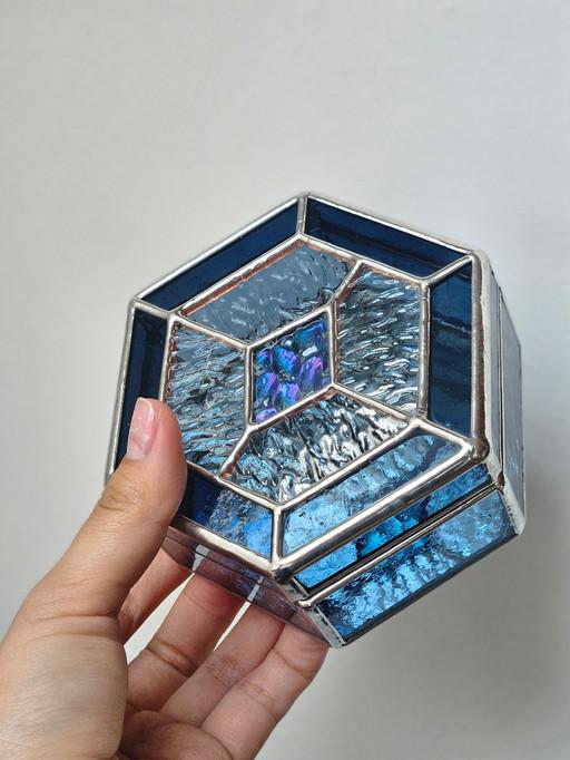 스테인드글라스 블루다이아 보석함