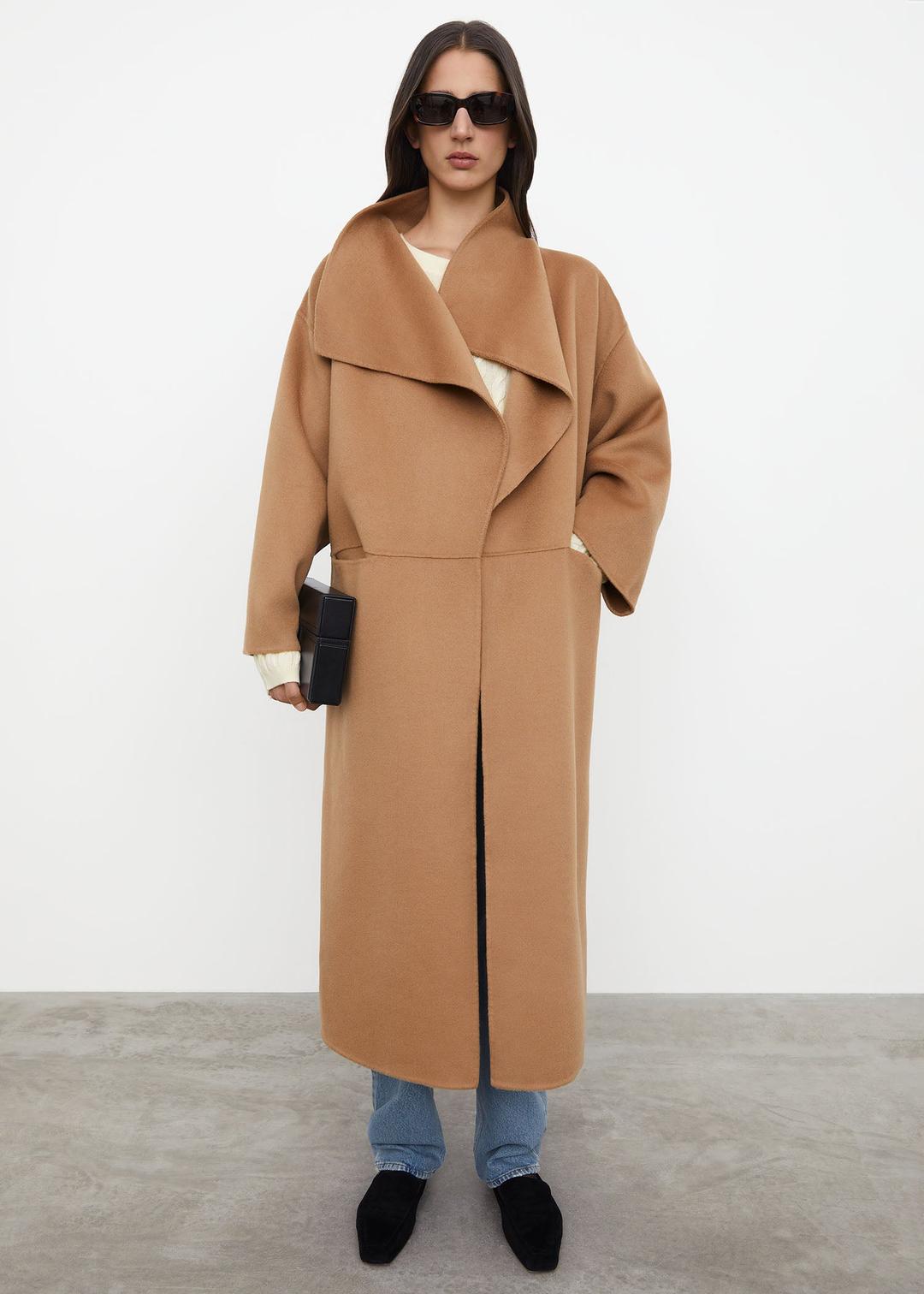 Signature wool cashmere coat camel