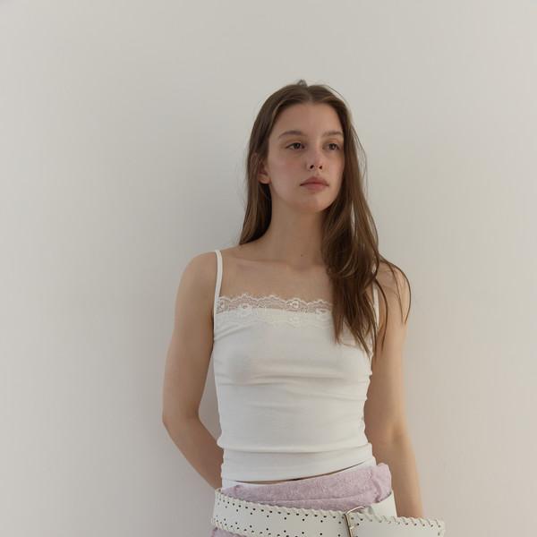 PALE LACE SLEEVELESS (IVORY)