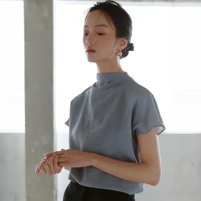 [purplegray단독] Fleur Pleats Blouse_7colors