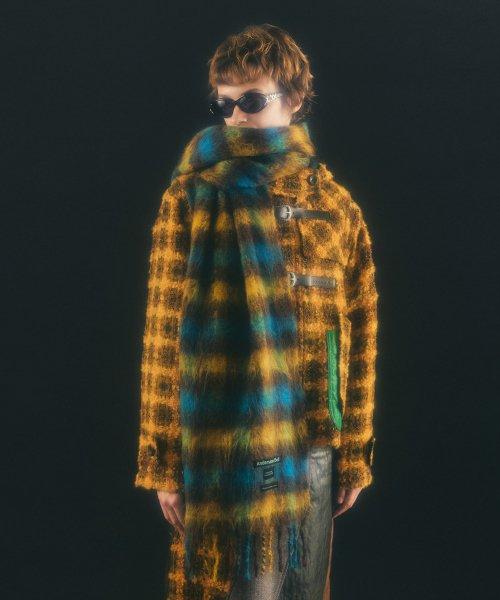 유니섹스 베네토 체크 스카프  aaa271u(BROWN/YELLOW/TEAL BLUE)