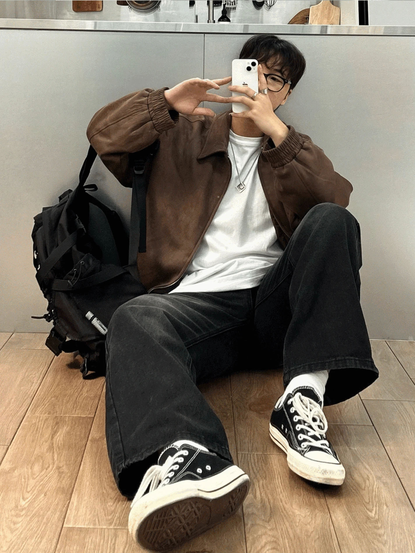 네버 피월 스웨이드 밴딩 자켓