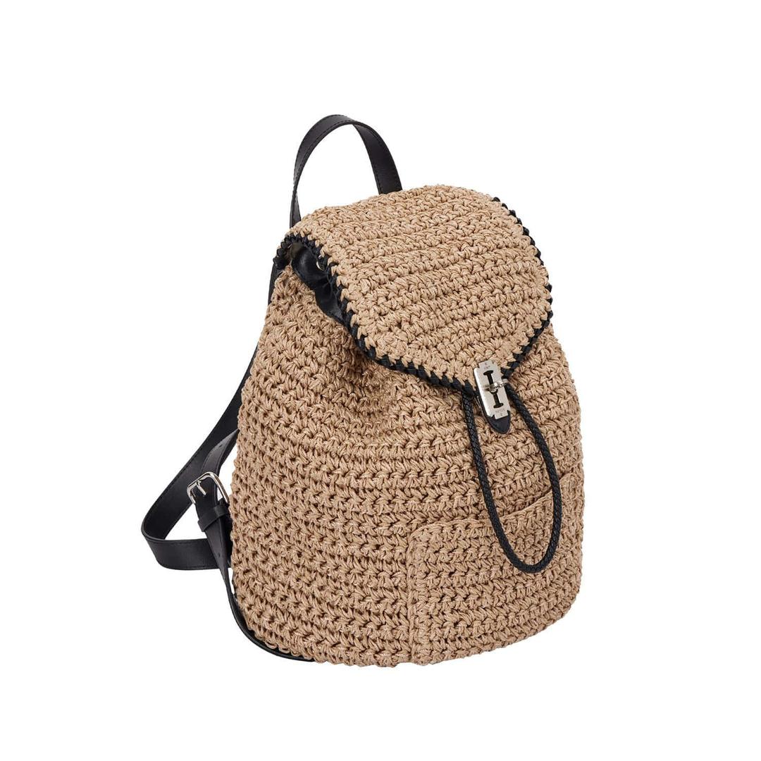 Boater Weaving Backpack M (보터 위빙 백팩 미듐) Beige