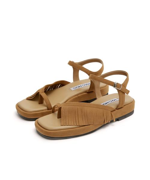 Linzy 2Color 유니크 테슬 웨스턴 샌들 3Cm