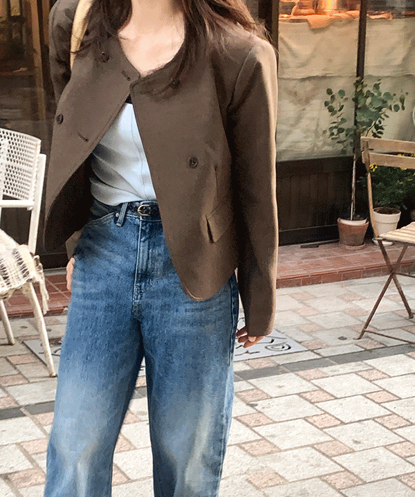 르헤르 베커 라운드 노카라자켓 (khakibrown)