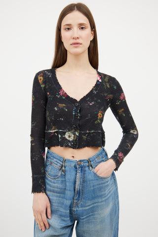 Floral Cashmere Cardigan
