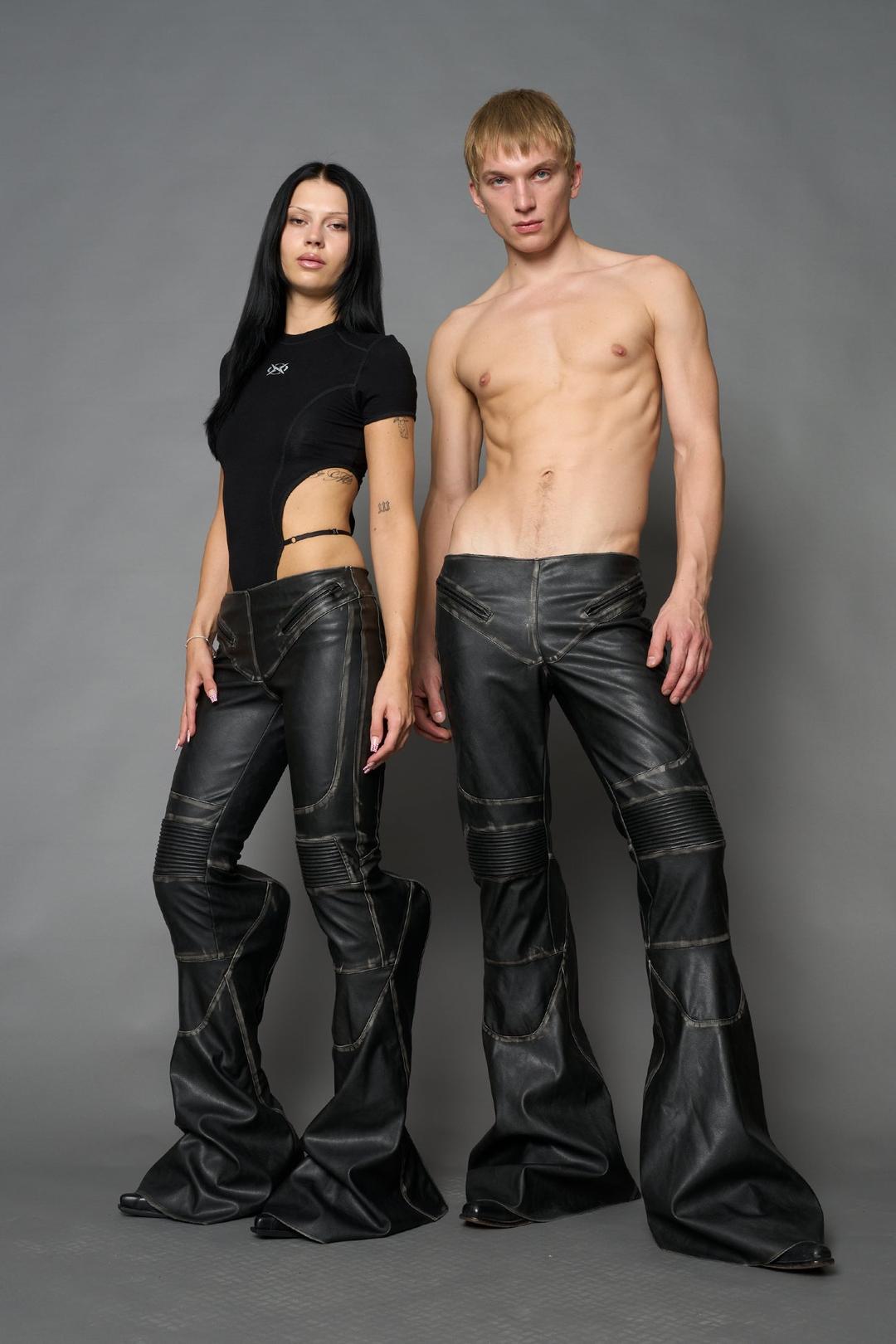 Mutant Biker Pants - BLACK WASHED / xs