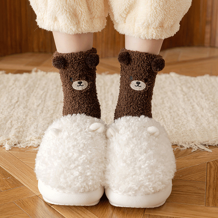 [4종세트] 방울곰돌이 수면양말 세트 no.1331