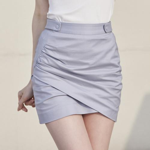 튤립 라인 셔링 스커트 (Gray)