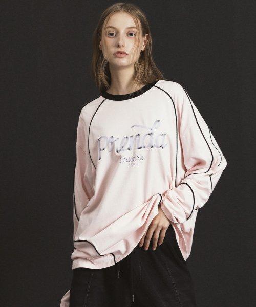 OVERFIT RIBBON UNIFORM LONG SLEEVE LIGHT PINK