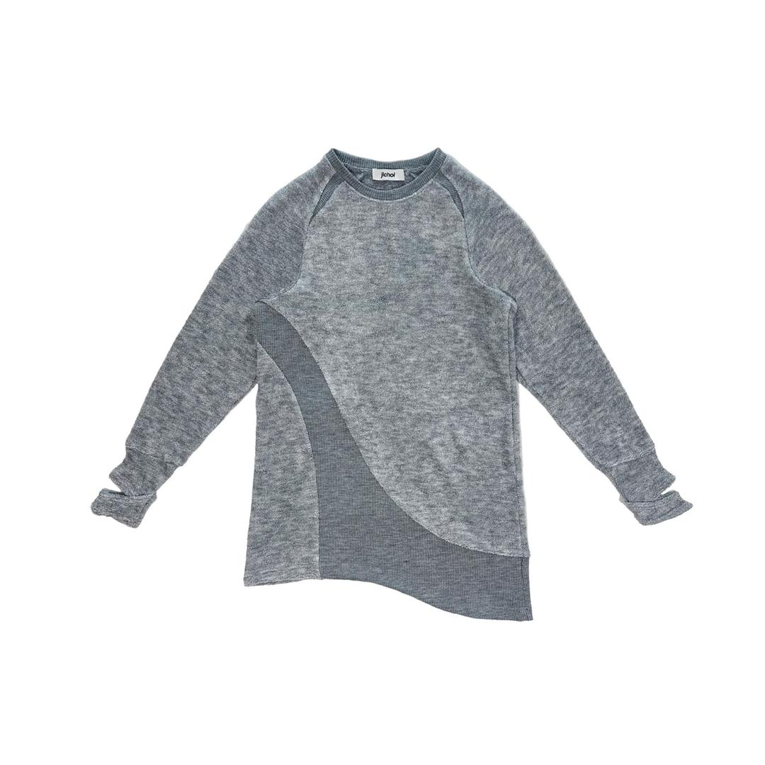 AW24 CURVED RAGLAN SWEATER (CLOUD)