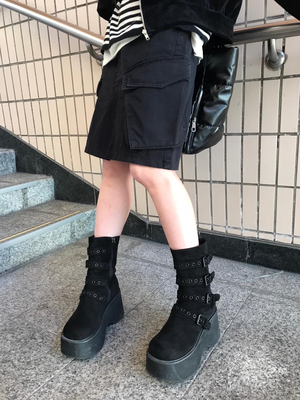 히피디피 platform middle boots (2color)