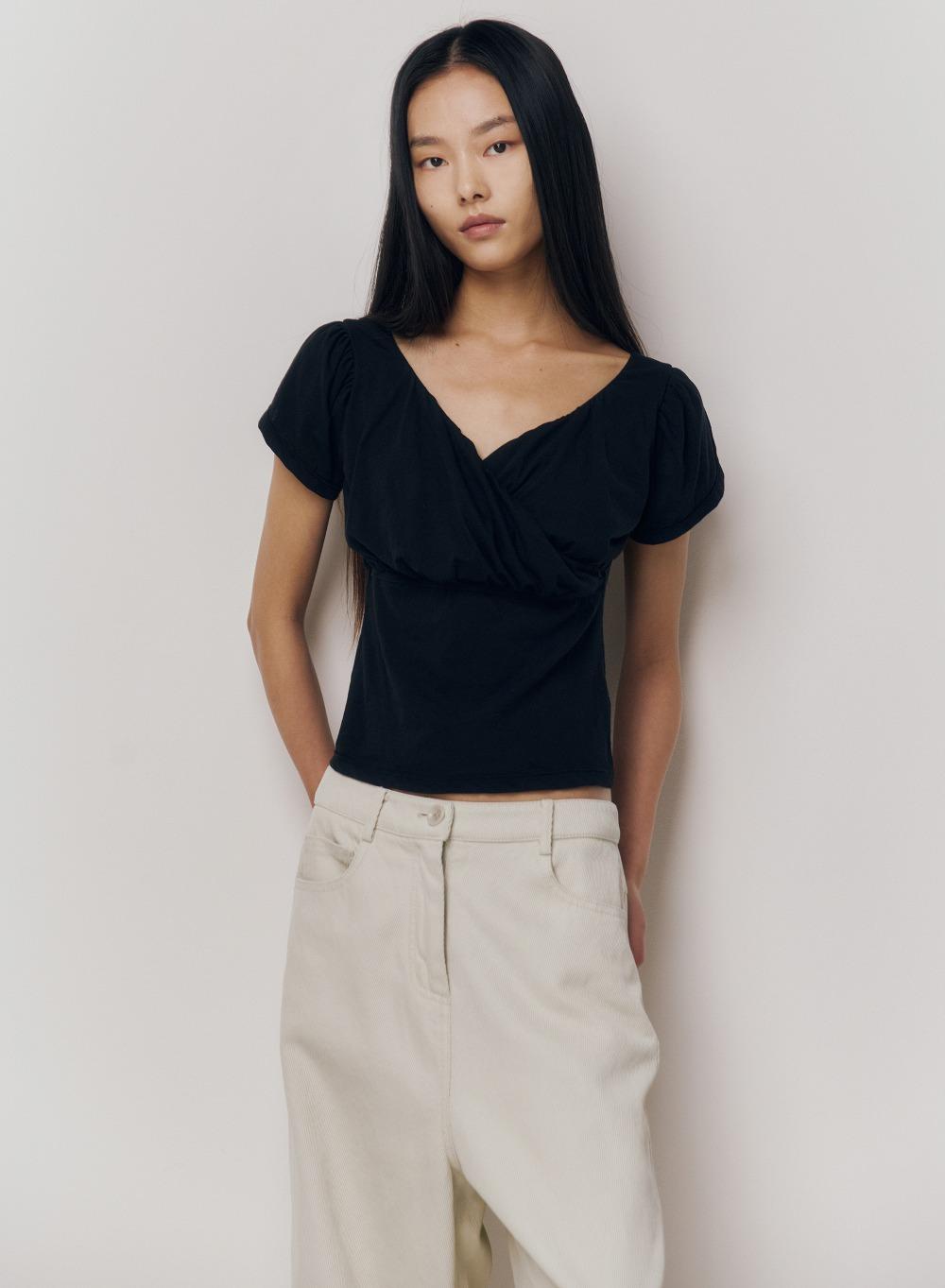 Emily Jersey Top Black