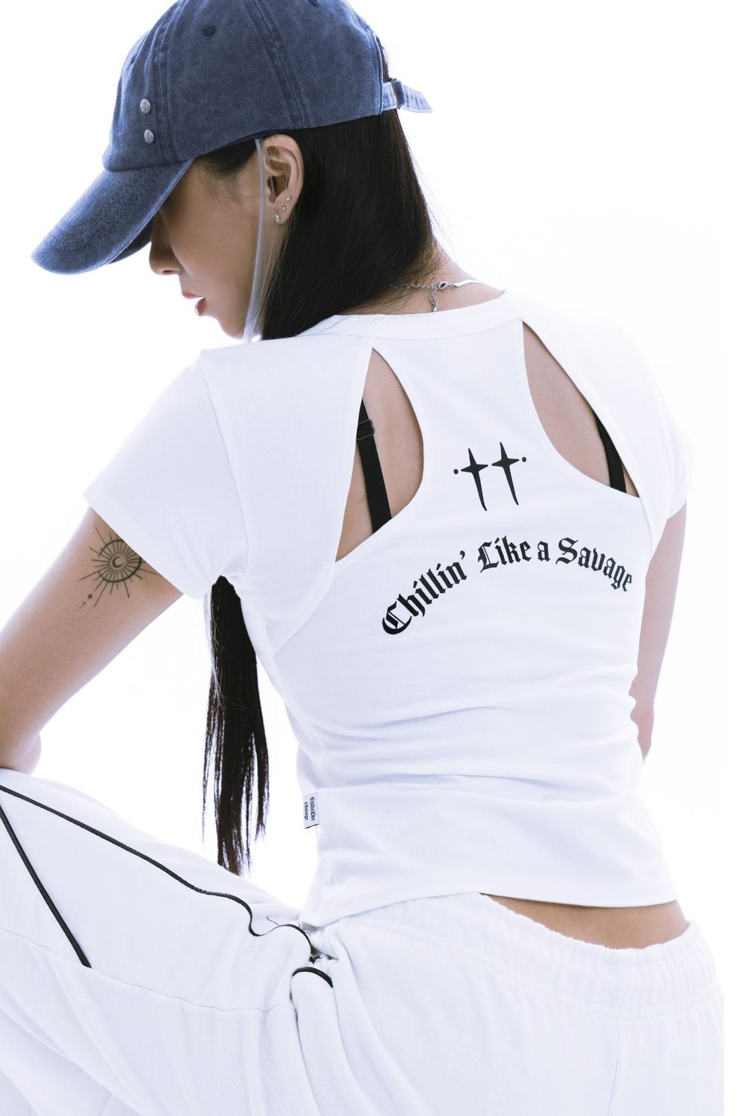 Back Cutout Logo T-shirt (White)