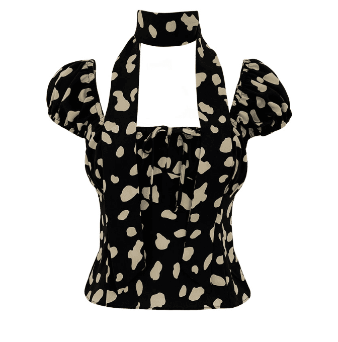 달마시안 스카프 탑 (블랙)