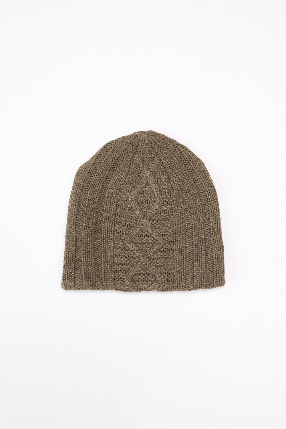 Jacquard Big Beanie Khaki
