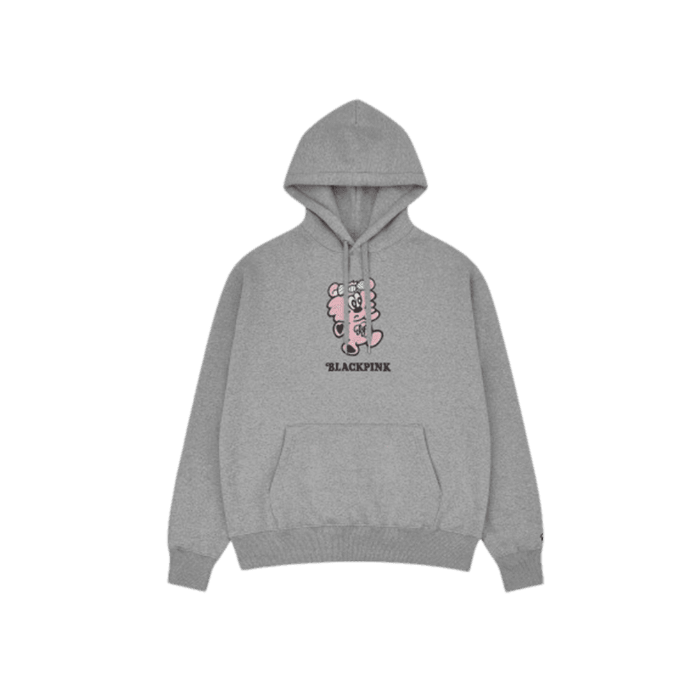 베르디 x 블랙핑크 플러시 후드 그레이