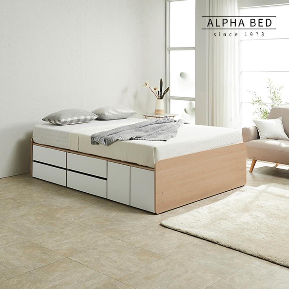 알파침대 어셈블 무헤드 멀티 수납 침대프레임 Q