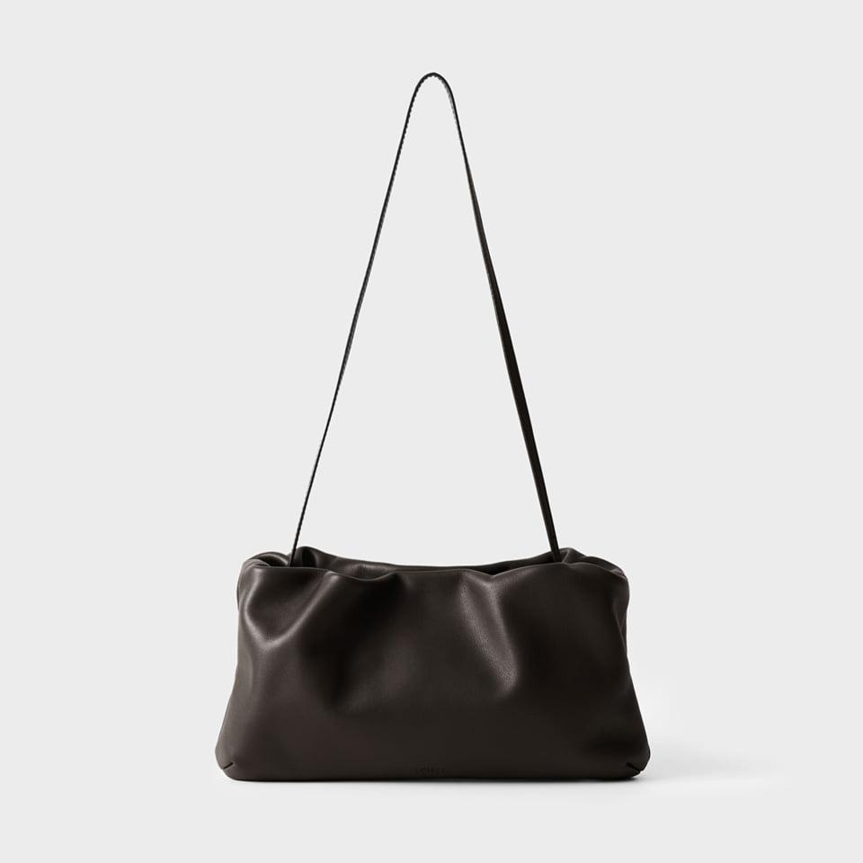 Venny Clutch Shoulder Bag (Dark Brown)