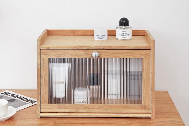 데비 원목 화장품 정리함 화장대 수납함 향수 보관함 인테리어 진열대 정리대 엔틱