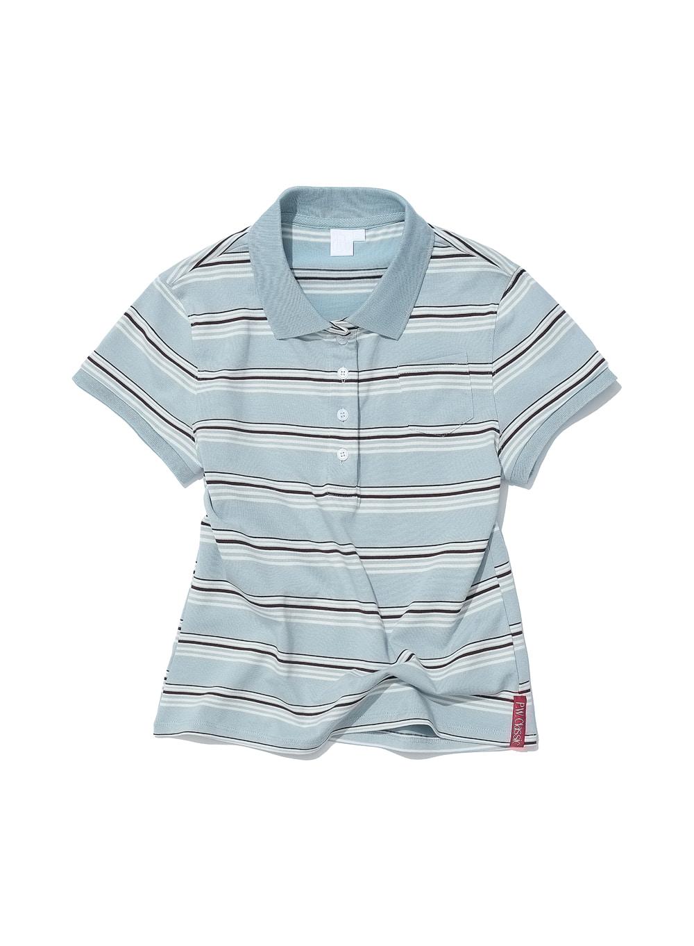 [WOMEN] PWC 90s POCKET POLO SHORT SLEEVE TEE_SKY