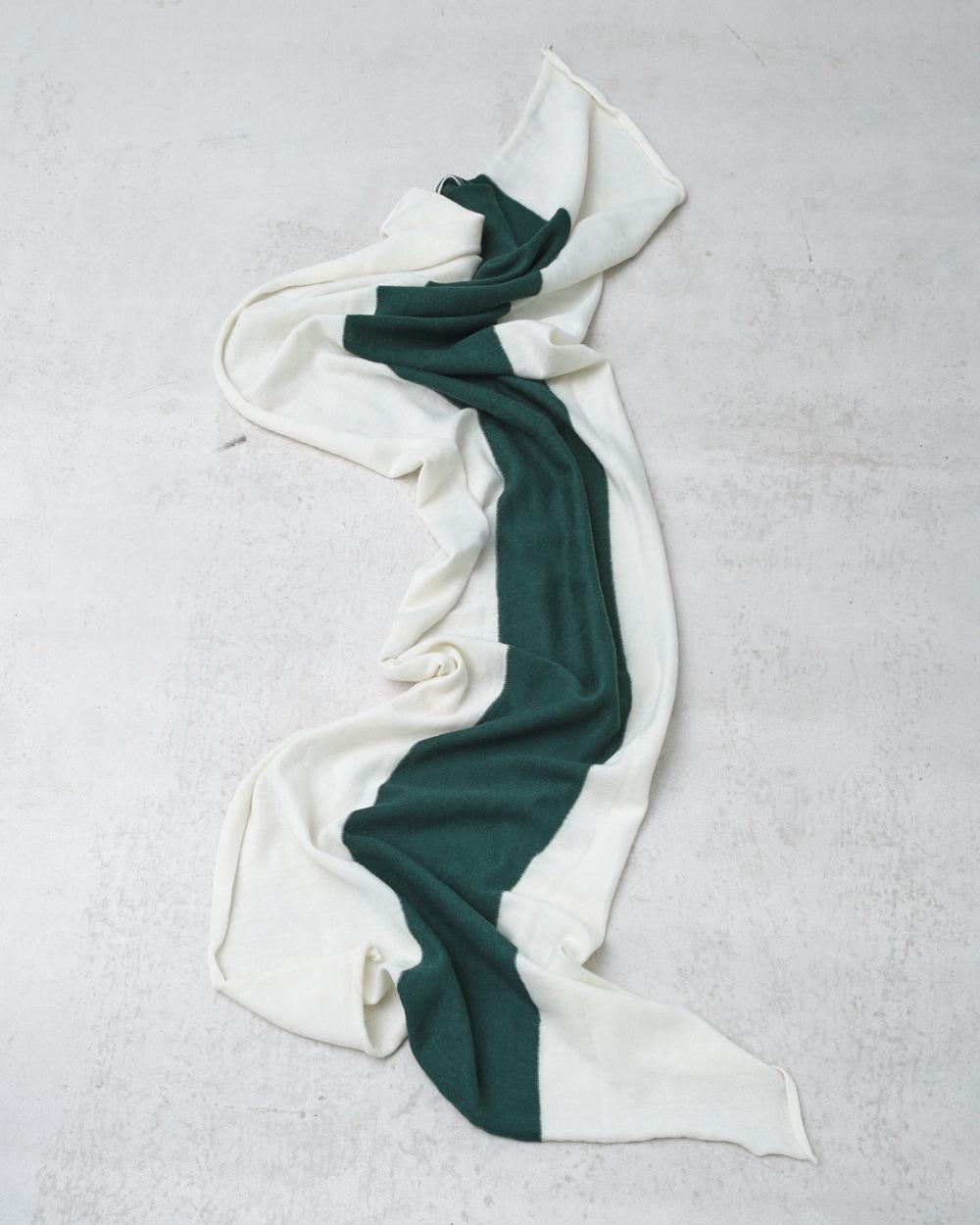STRIPED GREEN SCARF - Anemonia